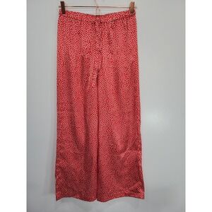 Victoria's Secret Red White Heart Print Lounge Pants Pajama Sleepwear Size XS‎